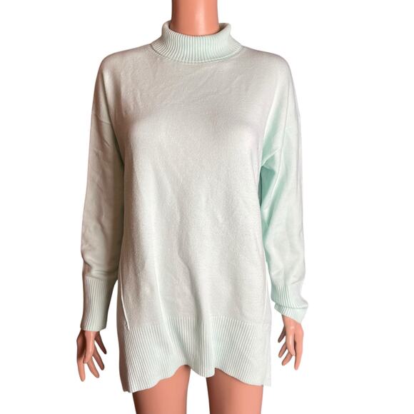 French Connection Women’s Mint Green Turtleneck Sweater XS Preppy Minimalist - Picture 1 of 4